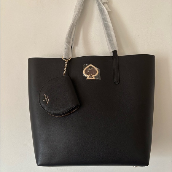New Tagged Kate Spade Black Tote Bag - Picture 1 of 9